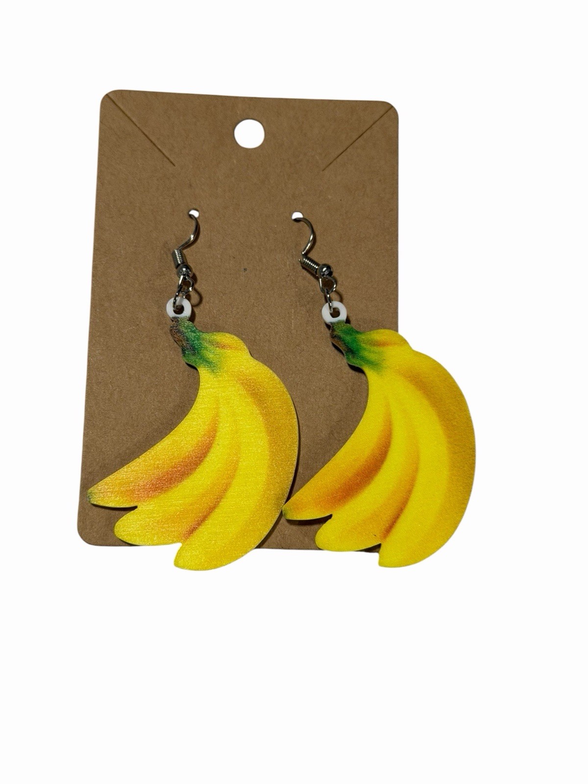 NEW Novelty Fashion EARRINGS banana bunch fruit food