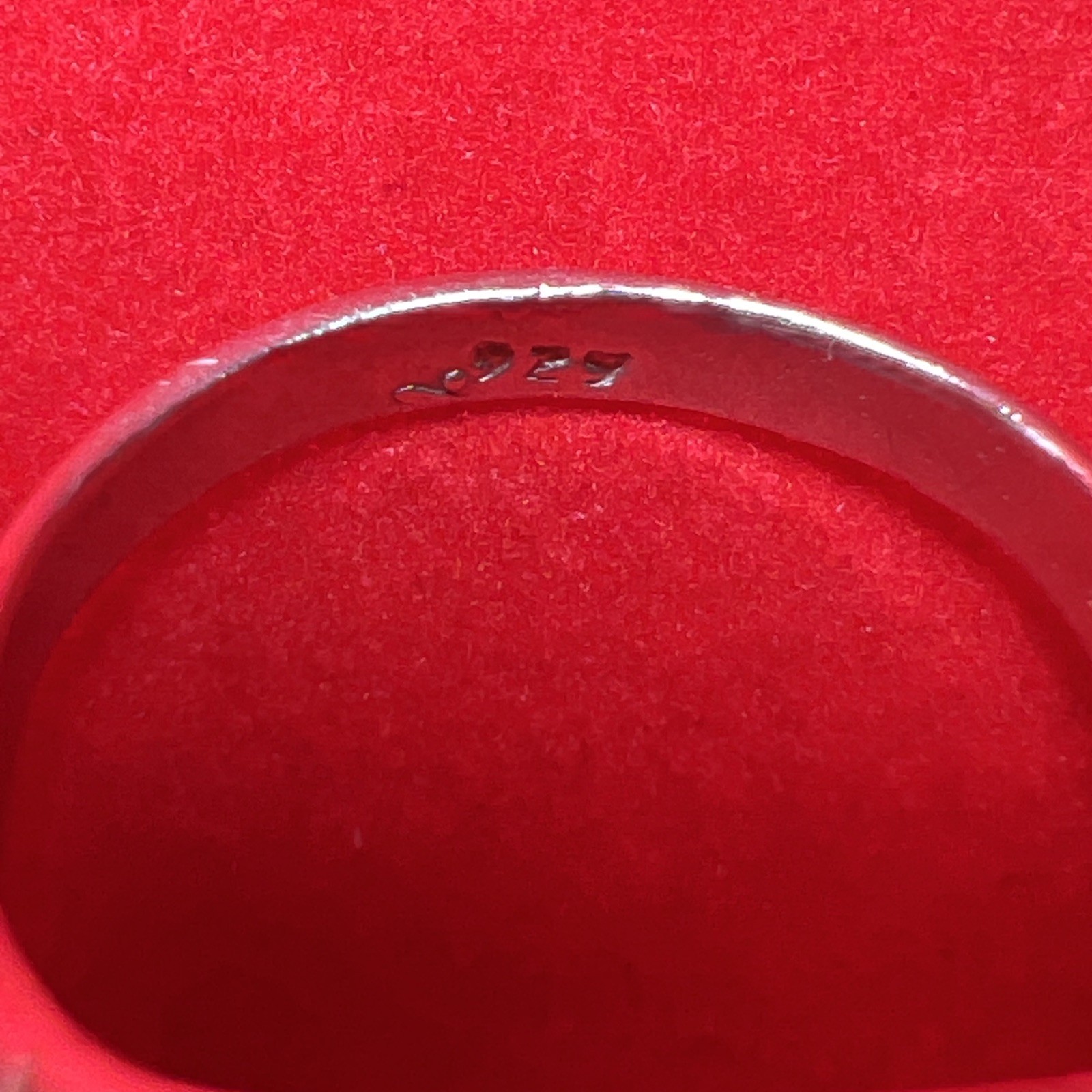 925 Sterling Silver Pink Stone Cocktail Ring Size 5.75 Vintage 3.17g
