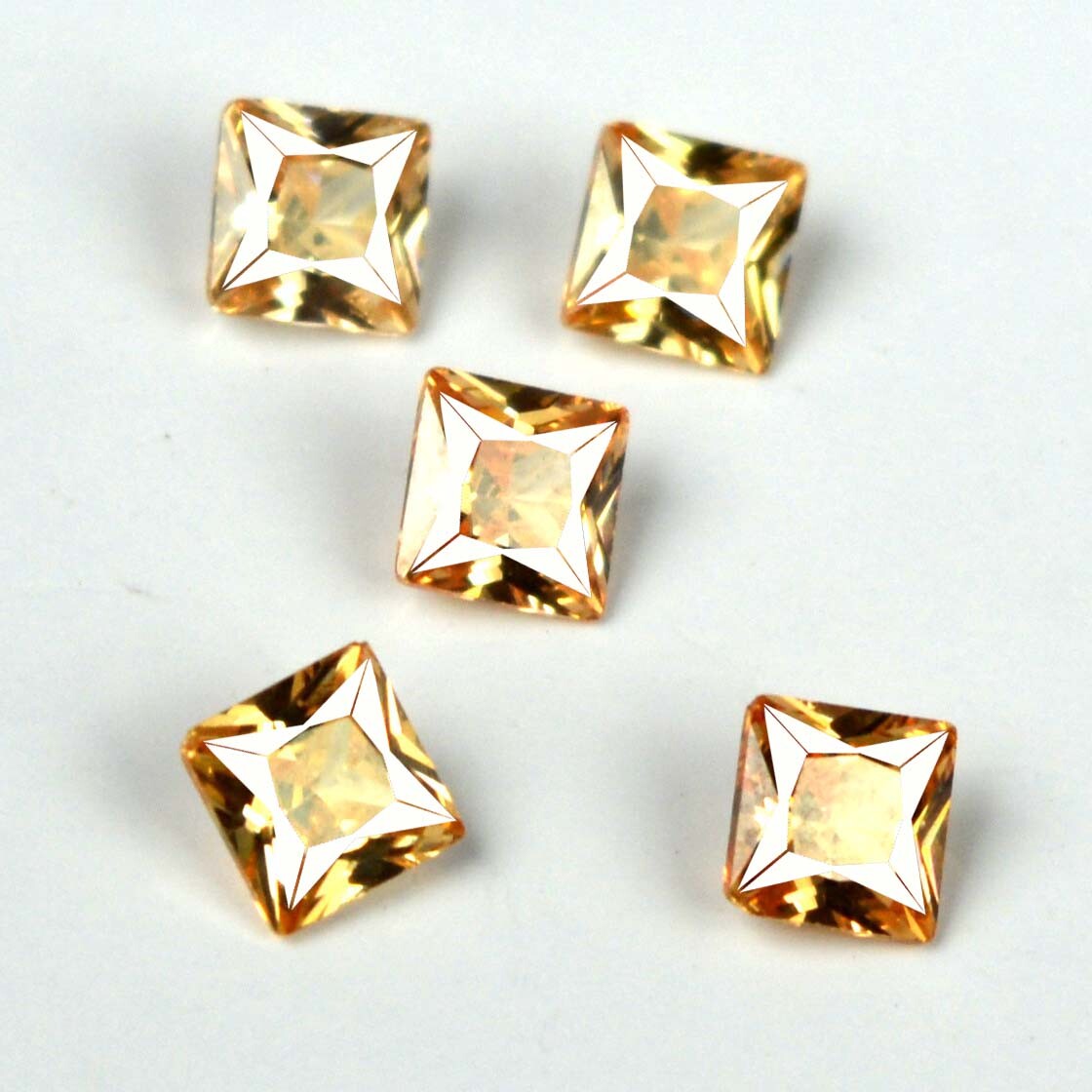 Natural 2.50 Ct/3 mm Square Cut Brown Sapphire Gemstone 5 Pcs Lot Certified GM32