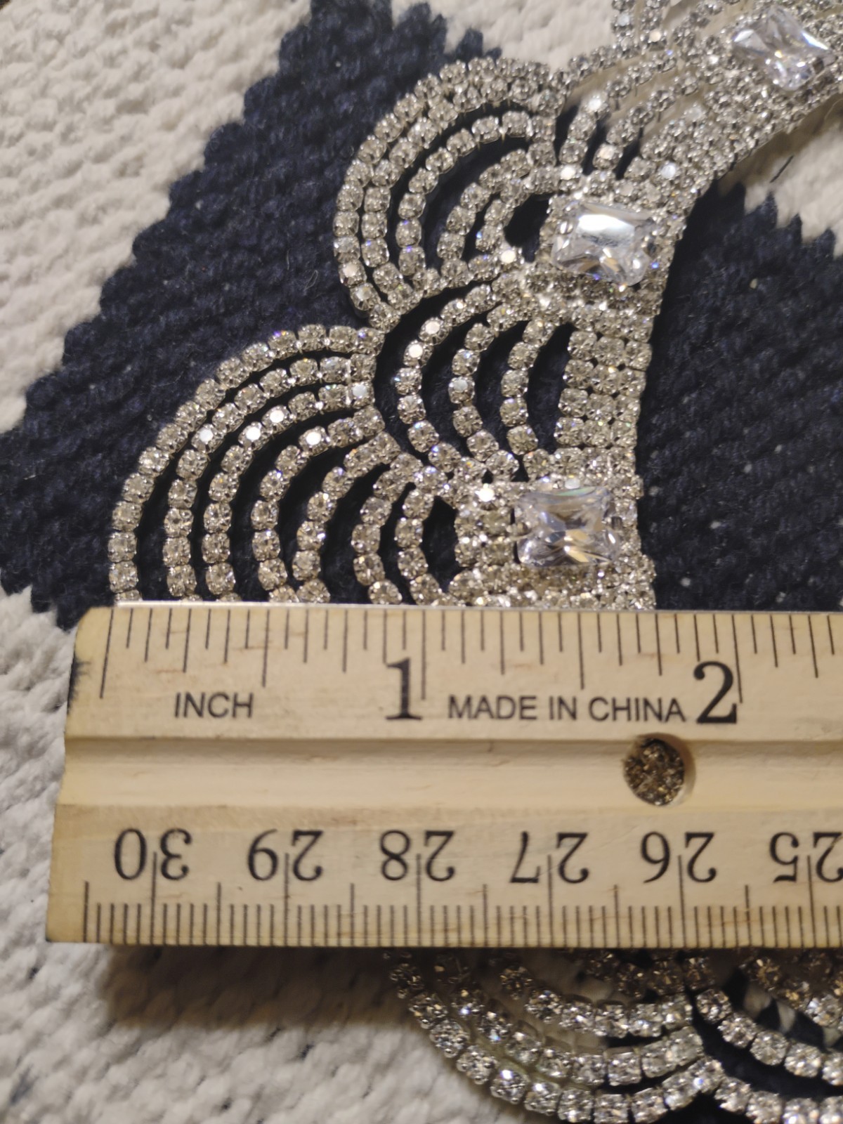 Fancy PREMIER DESIGNS Scallop Drape Rhinestone 14″+ Formalwear, Prom Necklace!