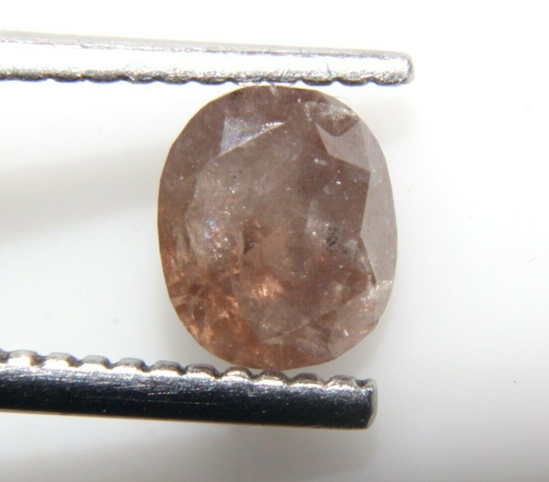 1.11 CTS NATURAL OVAL SHAPE CHAMPAGNE ROSE CUT DIAMOND 6.45×5.35×3.68 MM