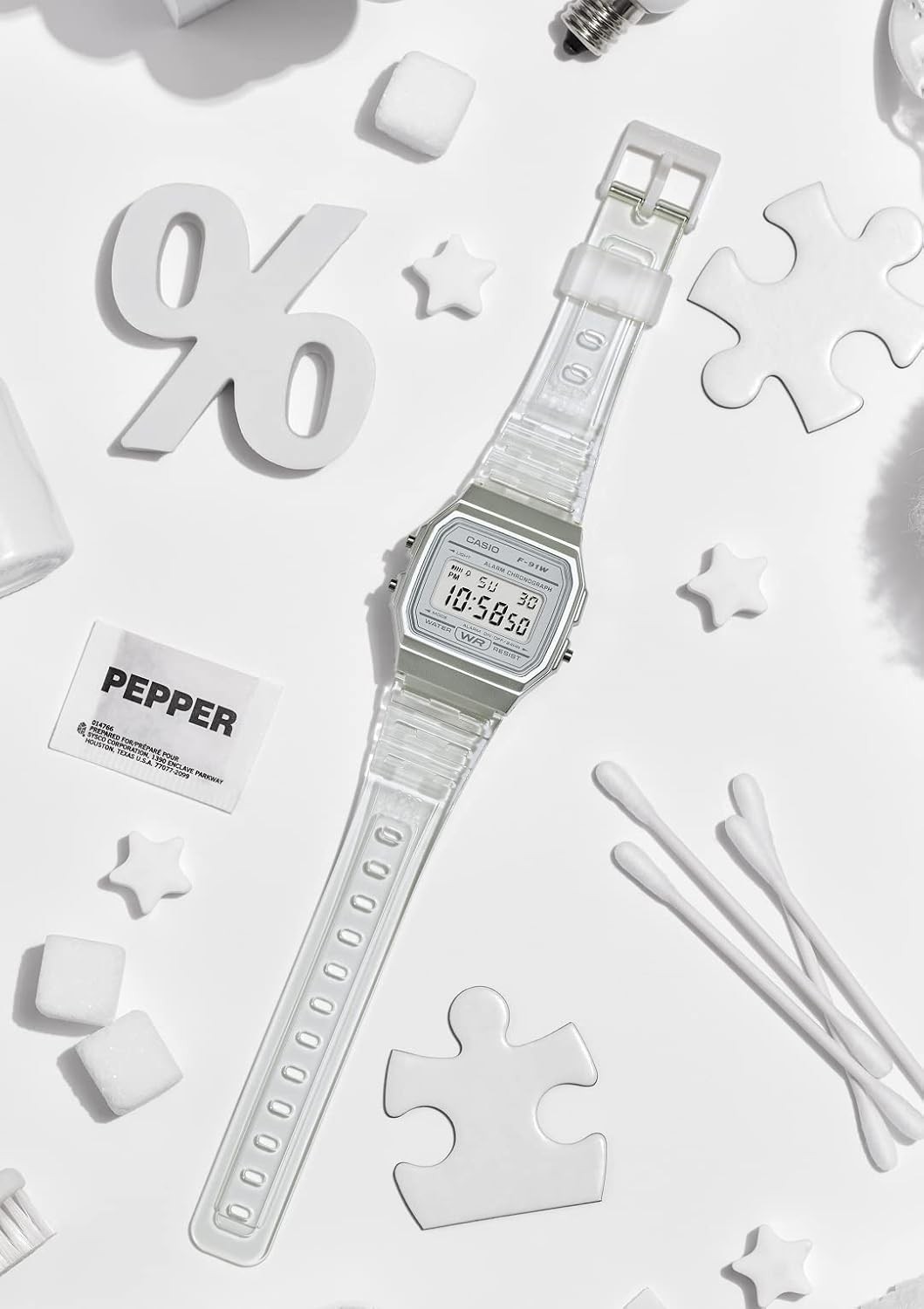 New Casio F-91WS-7JH Unisex Watch White Japan