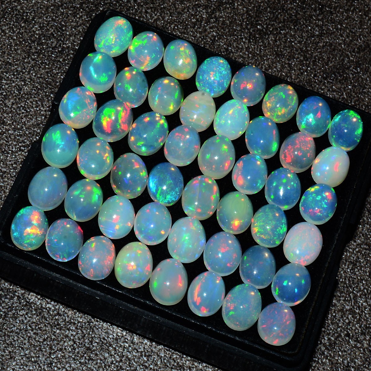 Set 10 Pcs Natural Opal Ethiopian Hi-Grade 9mmx7mm Flashy Colors Loose Gemstones