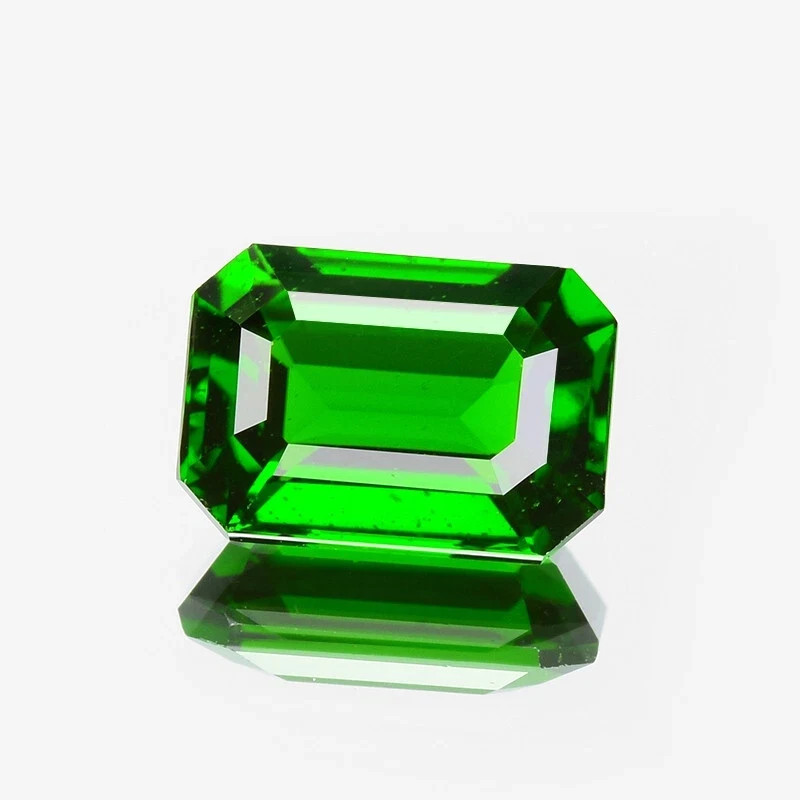 CHROME DIOPSIDE 5 X 3 MM EMERALD CUT OUTSTANDING GREEN COLOR ALL NATURAL A-148