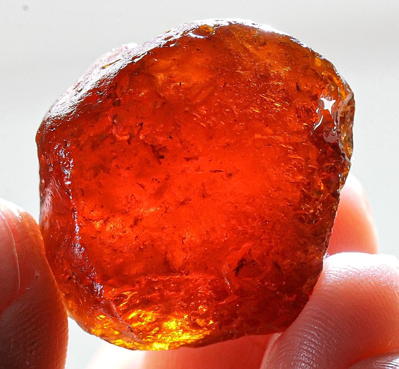 85.4Ct Natural Spessartine Orange Garnet Facet Rough Specimen Nigeria YFDA5