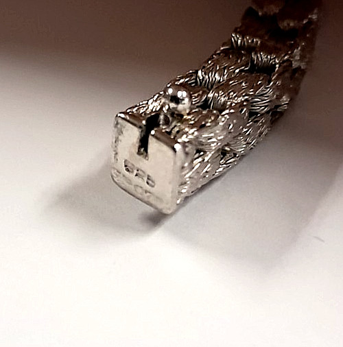 WOW!! CUSTOM HAND-MADE STERLING SILVER “WOVEN LINK” BRACELET (6mm 7.5″ 30.95GR