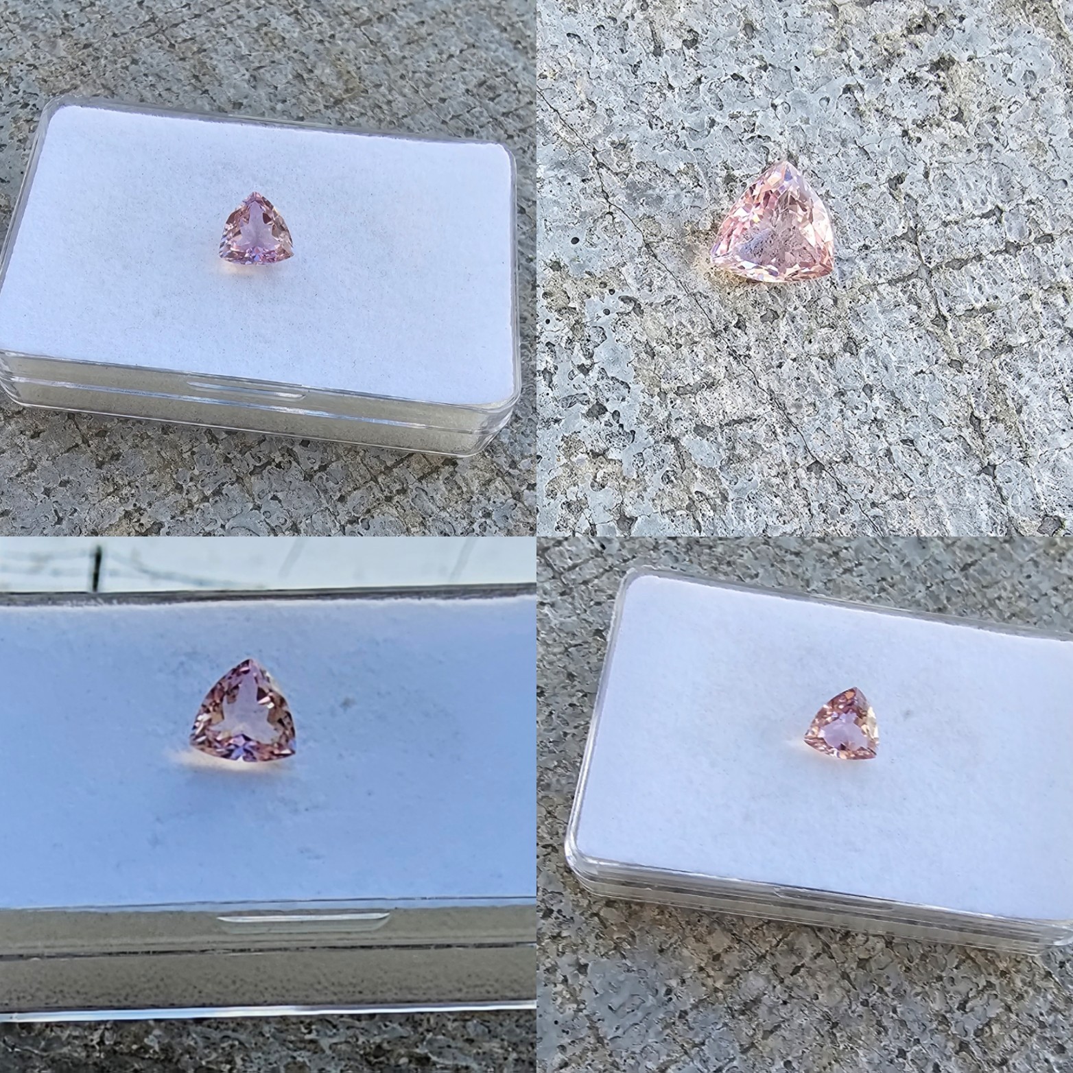 Pink Tourmaline 7.8×7.6mm Trillion Cut Loose Gemstone!