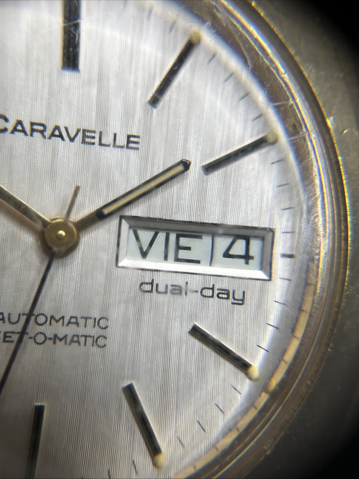 Caravelle Automatic Set-O-Matic Dual Date Wristwatch (015)