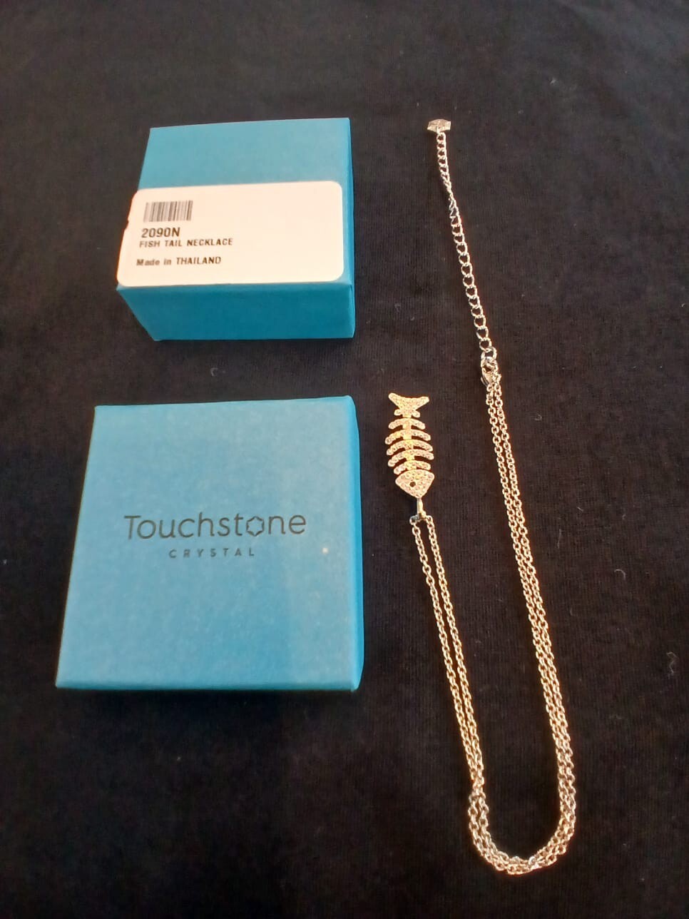 Touchstone Crystal by Swarovski Fish Tail Necklace 2090N