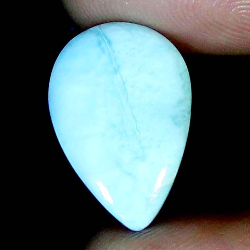 Larimar Gemstone 10.45CTS Natural Larimar Pear Cabochon 14x21x4mm Gemstone BC-67