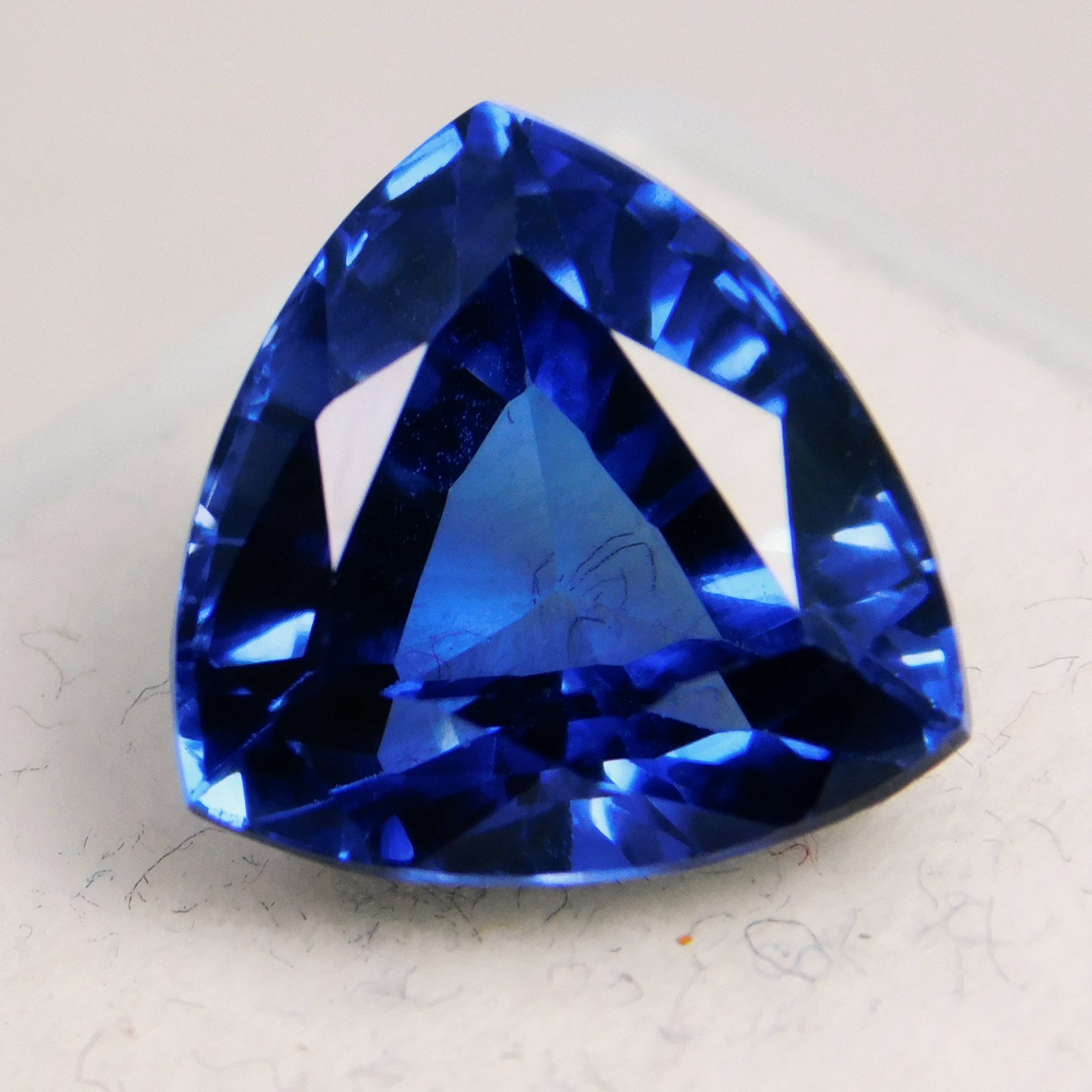 Natural Ceylon Royal Blue Sapphire 6.40 Ct Trillion Cut Certified Loose Gemstone
