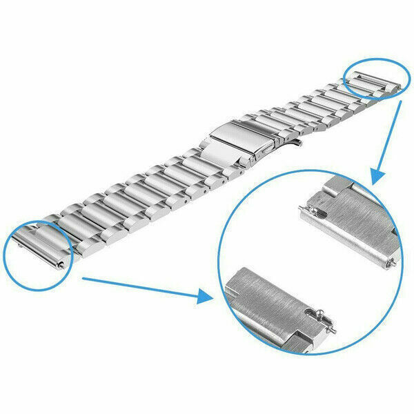 For Samsung Galaxy Watch 5 40/44mm/5 Pro 45mm 4 Classic 42/46mm Metal Band Strap