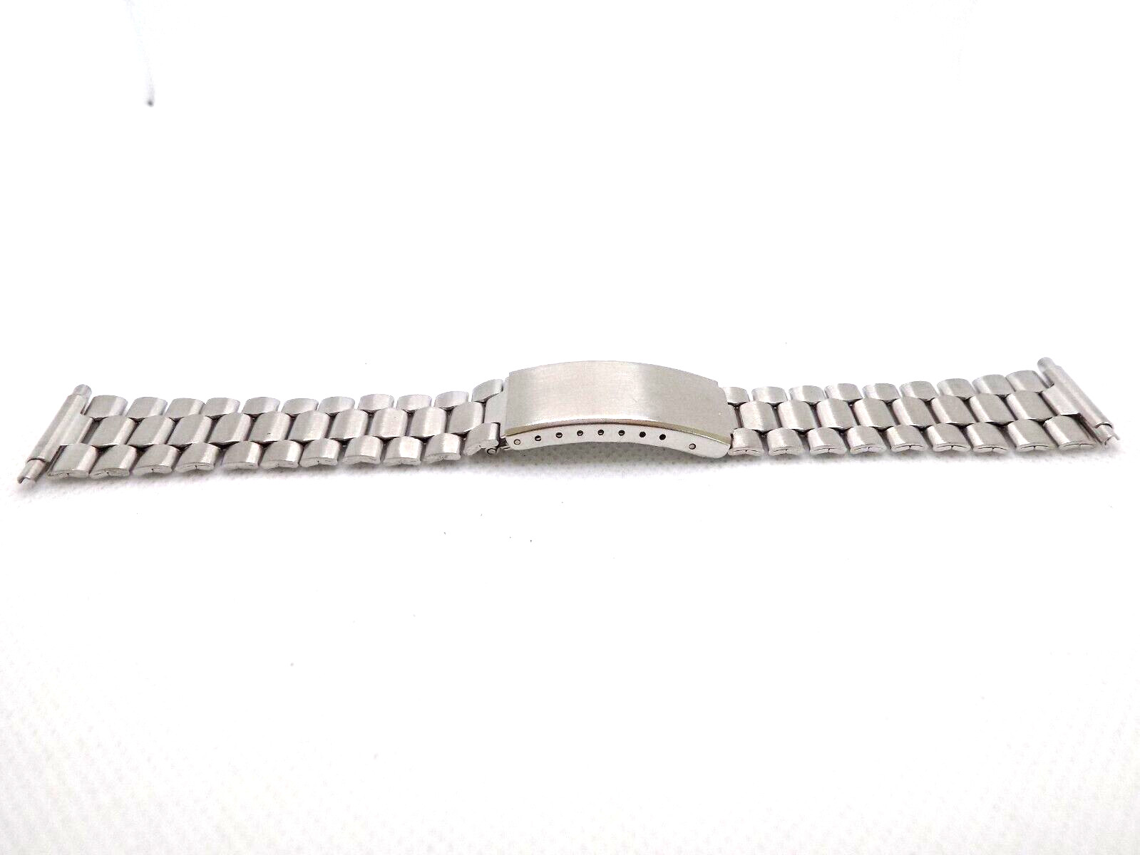Vintage 1970s Space Age Coffin Link Watch Band Bracelet Adjustable 17~23 mm NOS