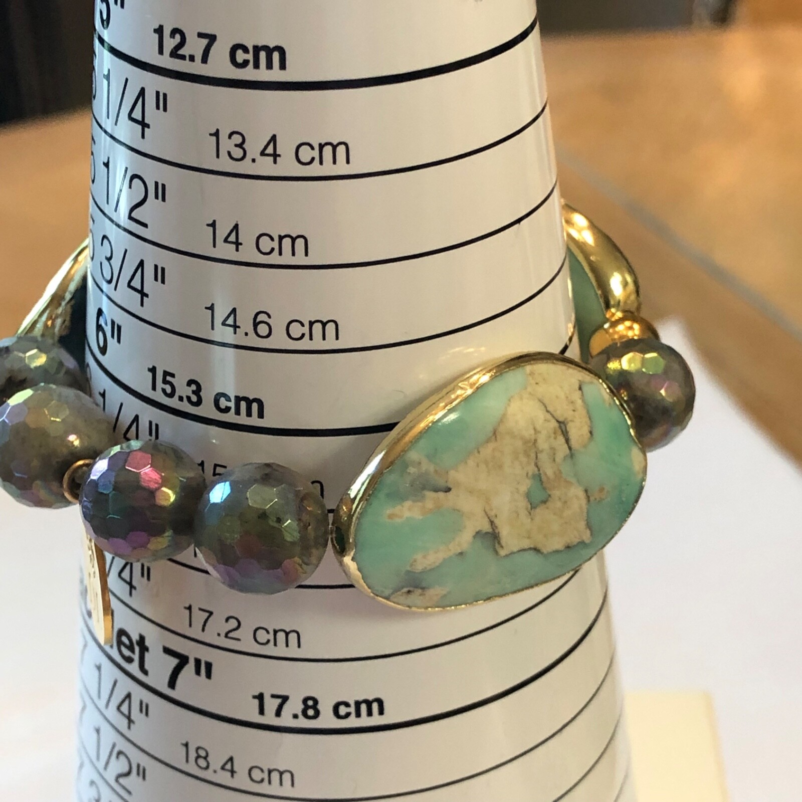 Devon Leigh Multihued Stone & Bead -Stretch Bracelet – Fits up to 6-1/2 in. NWOT