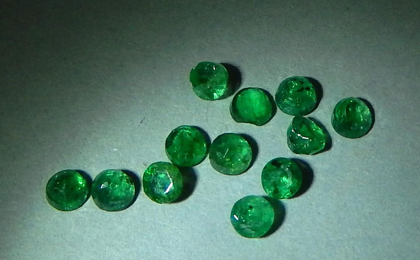 Natural Mined Emeralds /2.3-2.5 mm /Good Color /Natural Matrix / Approx. 2 Ct.