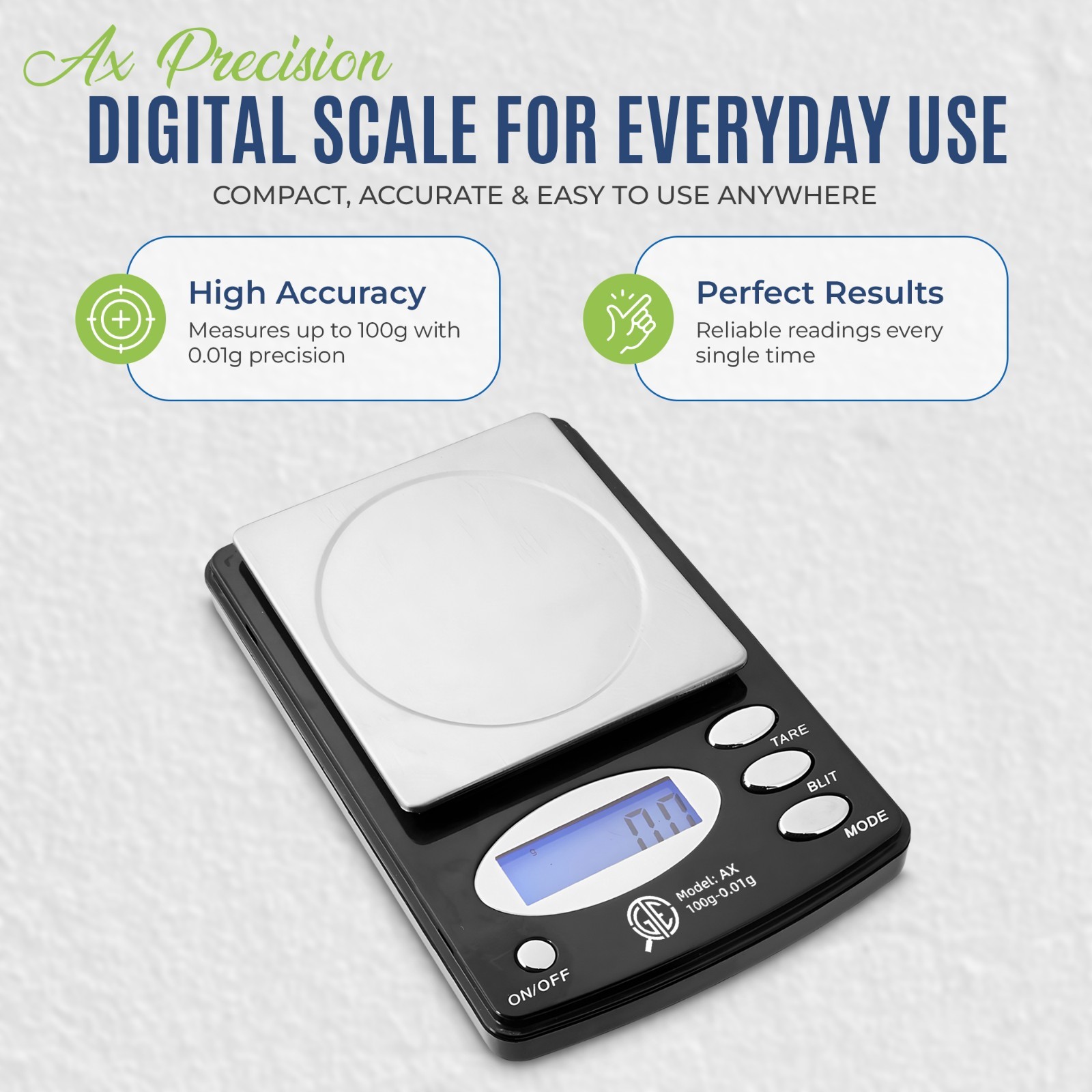 Precision Digital Pocket Scale 100g 0.01g Gram Carat Ounce Grain Jewelry Coin To
