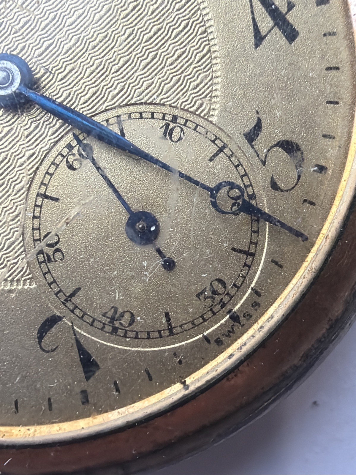 AS87 VTG 10 Years Gold Filled Winding Locust Pocket Watch For Repair Sold As Is