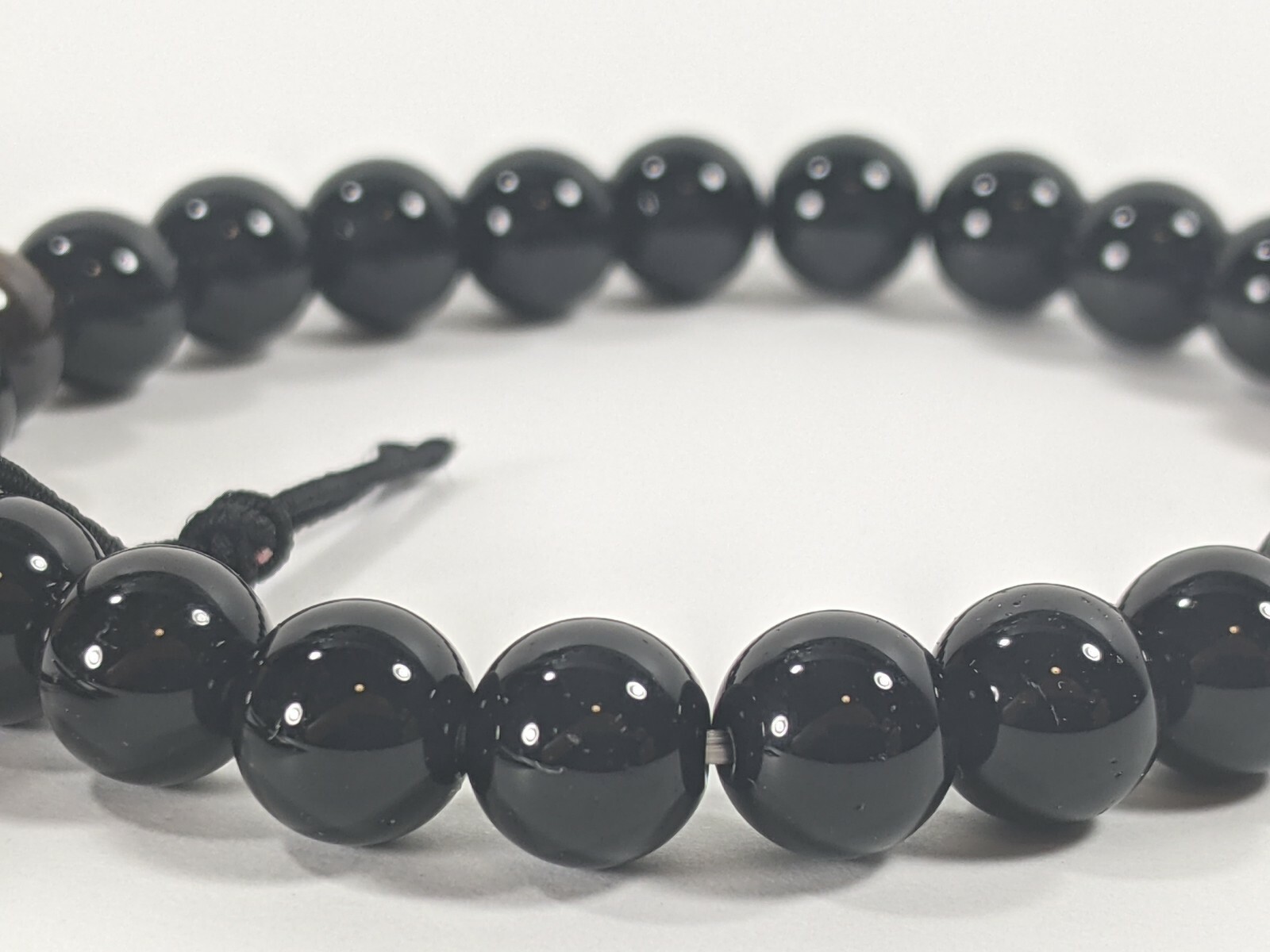 LIV Stephen Oliver 8mm Black Onyx & Tiger Eye Spiritual Bead Bracelet 8″ Long