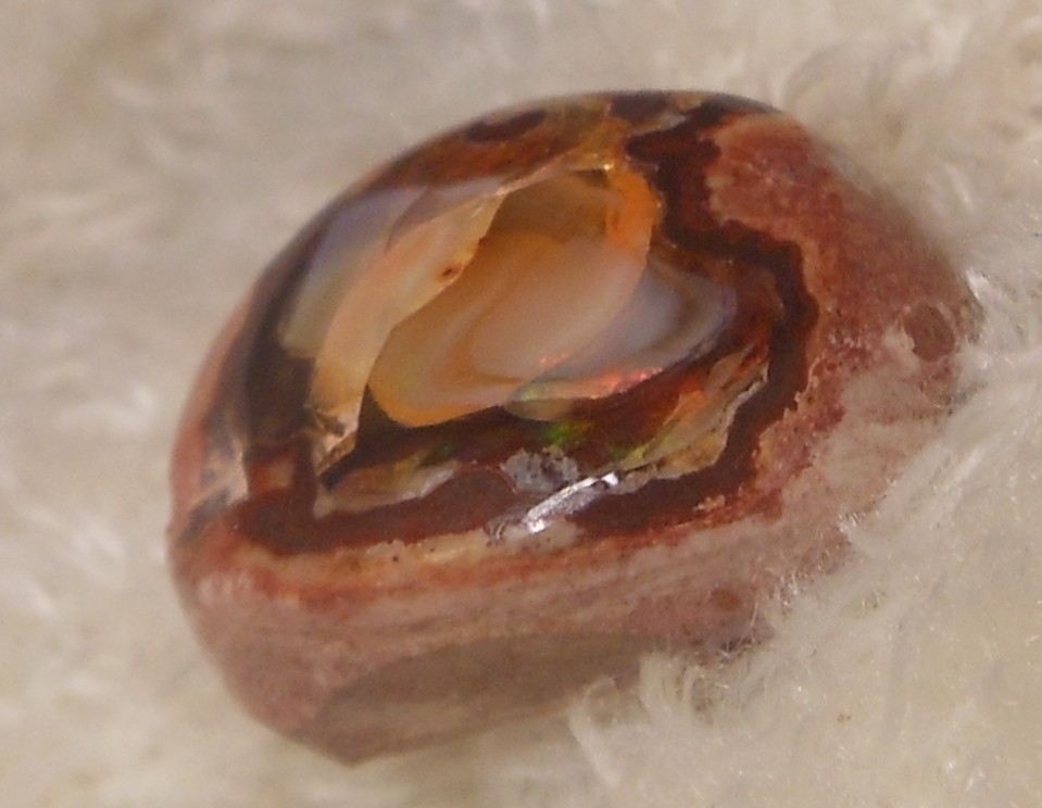 11.70ct Mexican Fire Opal 17x14x7mm Natural Earth-Mined Stone