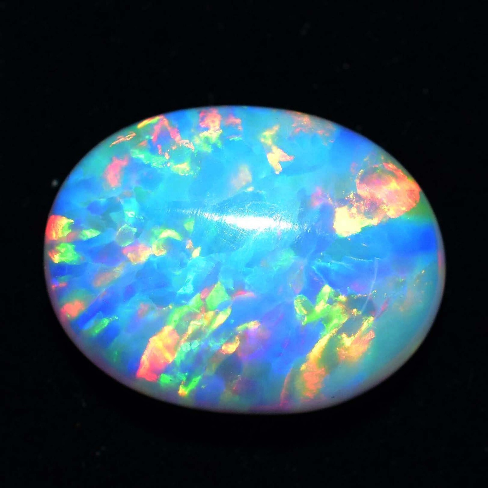 Natural Ethiopian Fire Opal 8.60 CT Certified Play Of Color 16 X 12 MM Gemstone