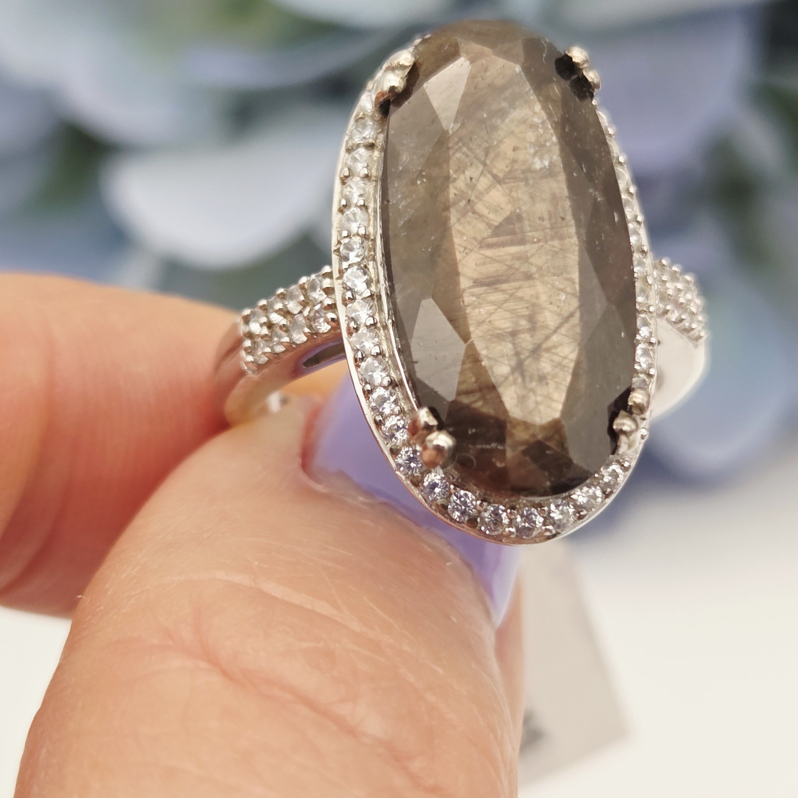 Chuck Clemency GEM TREASURES Sable Sapphire Ring LARGE Designer Evine ShopHQ 925