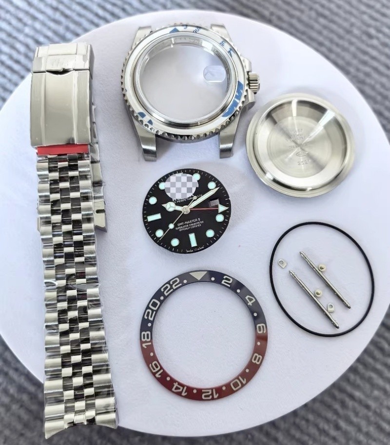 for 3285 watch case + dial + hands + Stainless Steel Strap 40mm DIY SET
