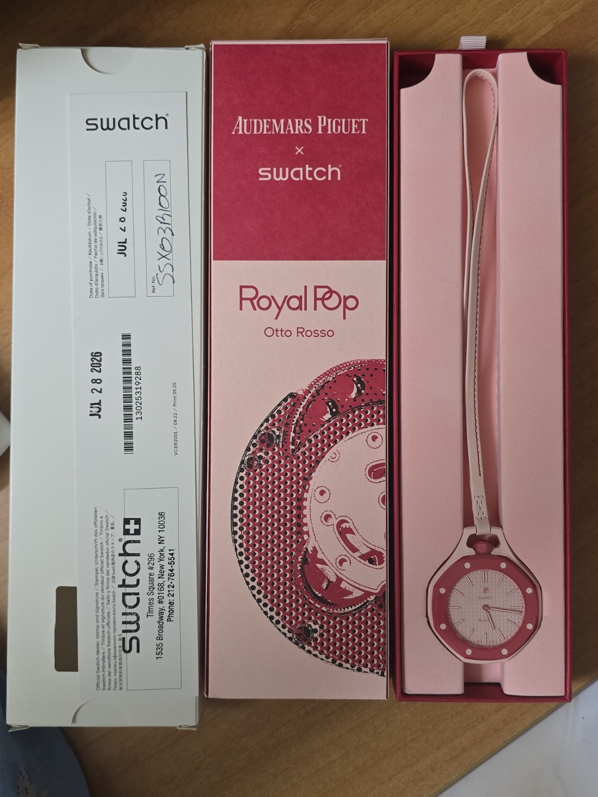 Swatch x AP Royal Pop OTTO ROSSO NEW With Warranty Card