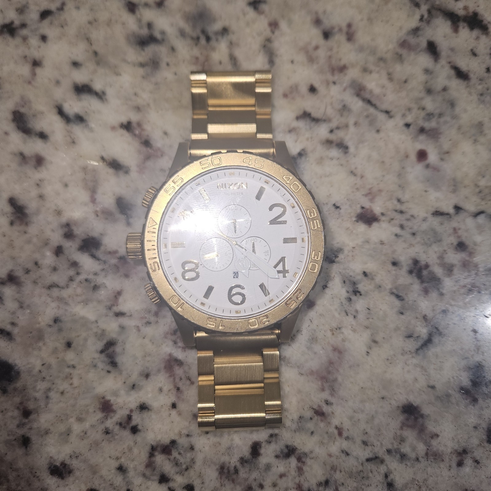 Nixon 51-30 Gold With White Face Brand New Battery All Links