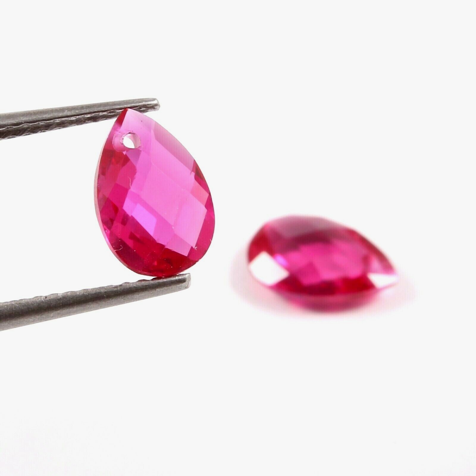 Natural Mozambique Red Ruby Pear Loose Gemstone Cut Pair Broilets 2.55 CT 9×6 MM