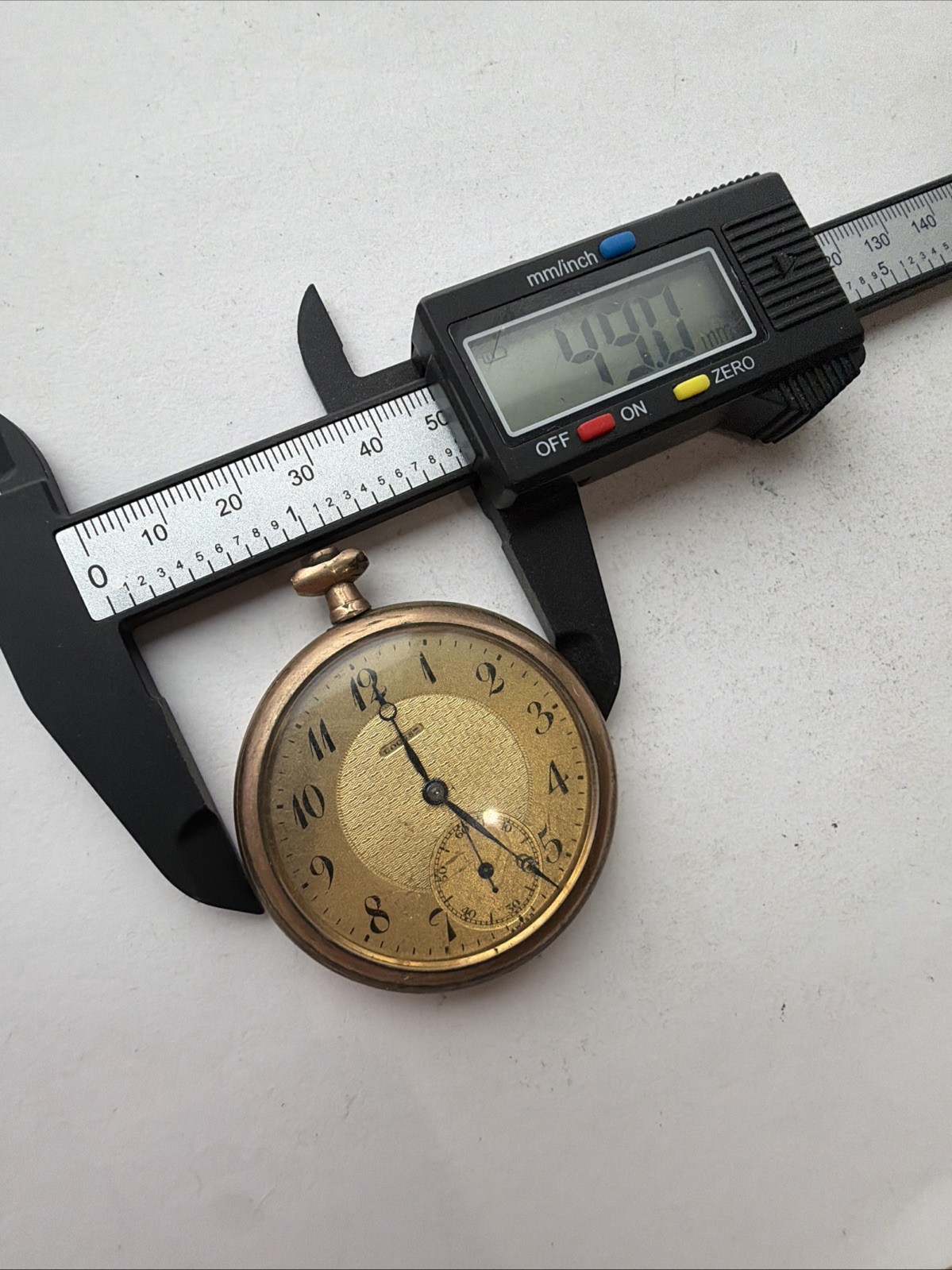 AS87 VTG 10 Years Gold Filled Winding Locust Pocket Watch For Repair Sold As Is