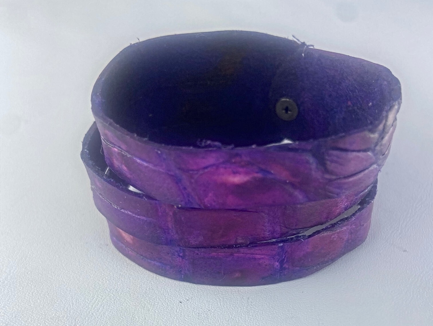 Genuine Handmade Alligator Leather Bracelet