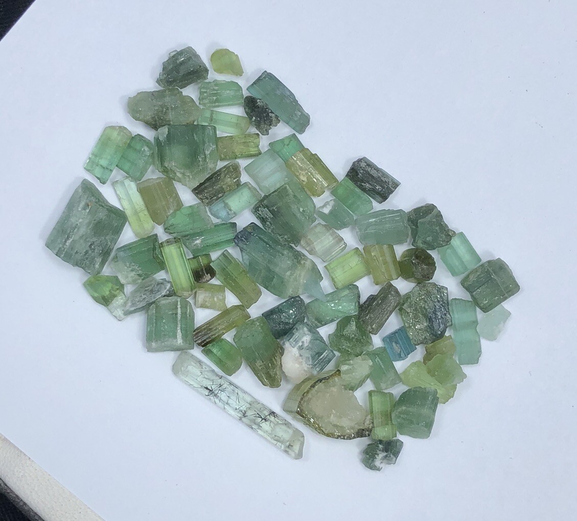 38 Carat Faceted Quality Natural Tourmaline Rough Lot from AFG Loose Gemstone