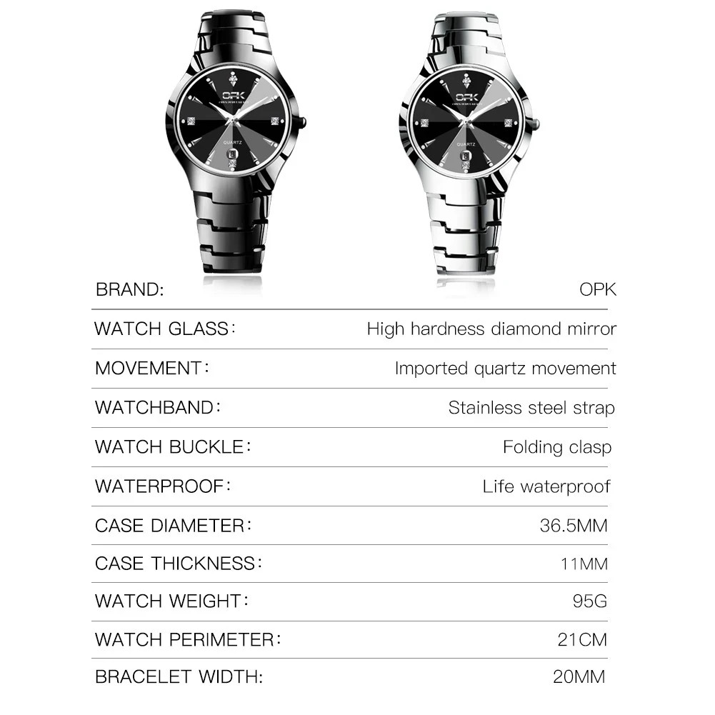 Stainless Steel Quartz Luminous Classic Business Men’s Watch