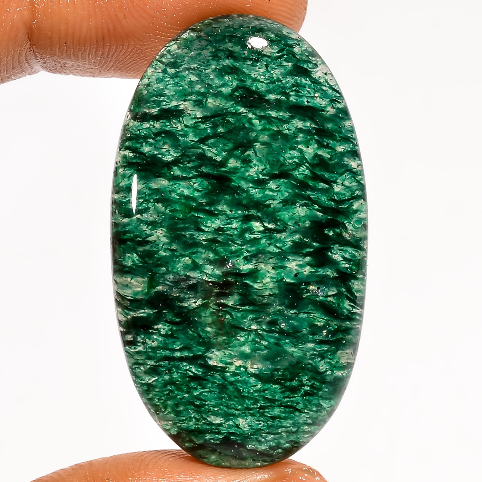 100% Natural Green Aventurine Oval Cabochon Gemstone 50.5 Ct. 39X22X6 mm UG-3420