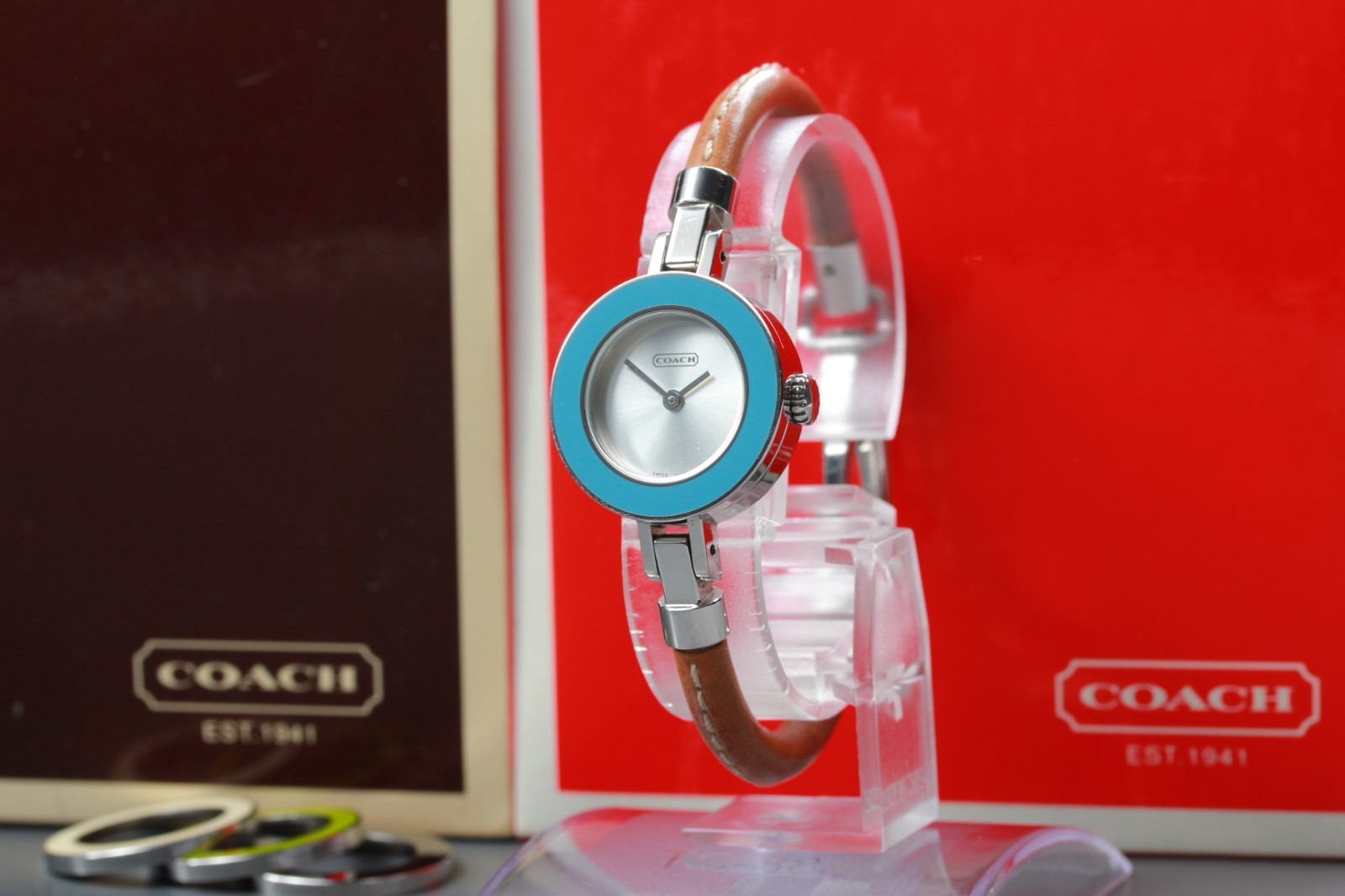 [NEAR MINT] Vintage Coach Breath Watch Bezel Change 4 Color Quartz Ladies Watch