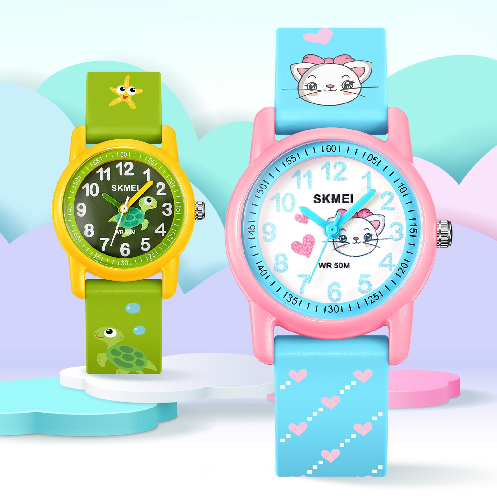 2157 Cartoon Children’s Watch 50 Meter Waterproof Cartoon Printed VZCU