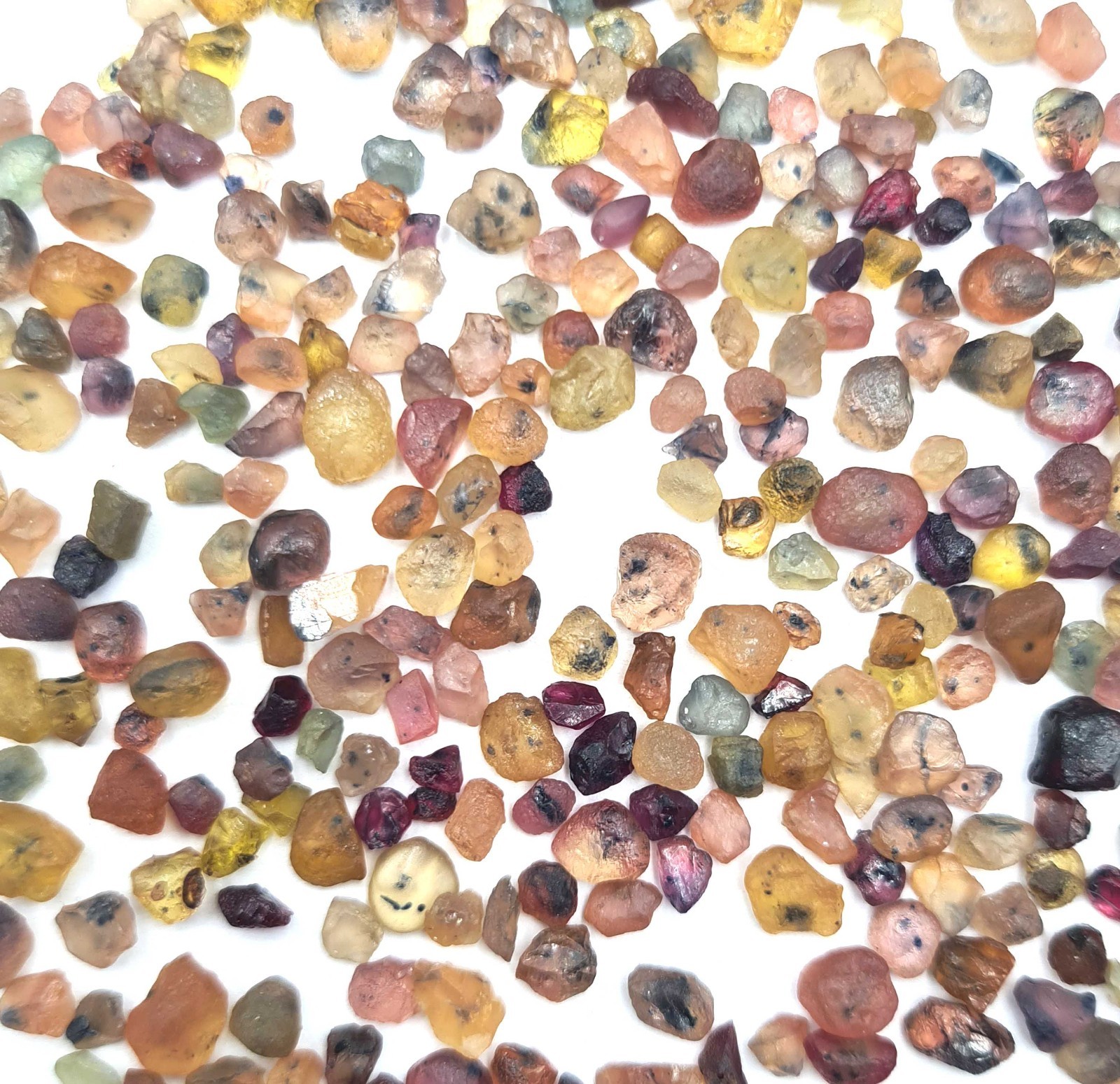 Natural Multi Sapphire Raw Rough Loose Gemstone Lot 3-7 MM 50 CT