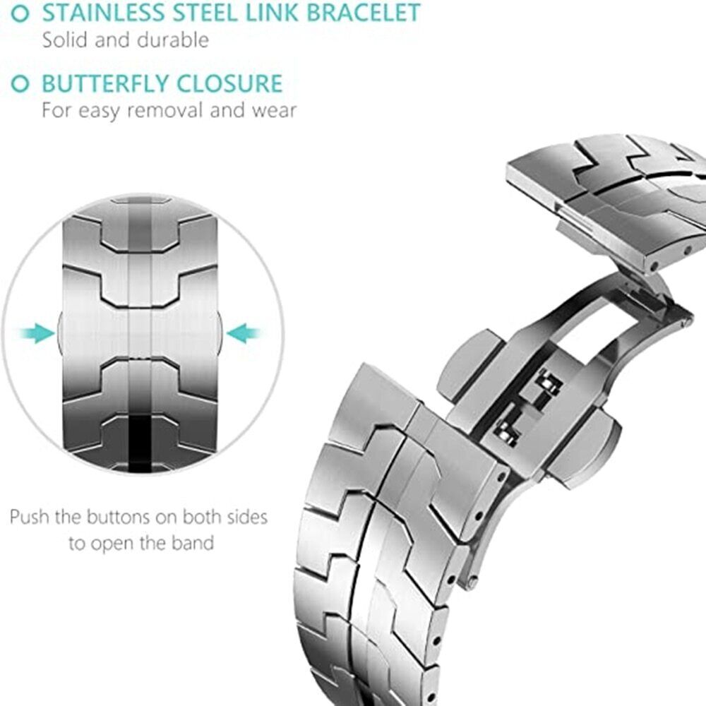 Titanium Metal Band Strap+TPU Case For Apple Watch Ultra 3 11 10 9 8 7 6 38-49mm