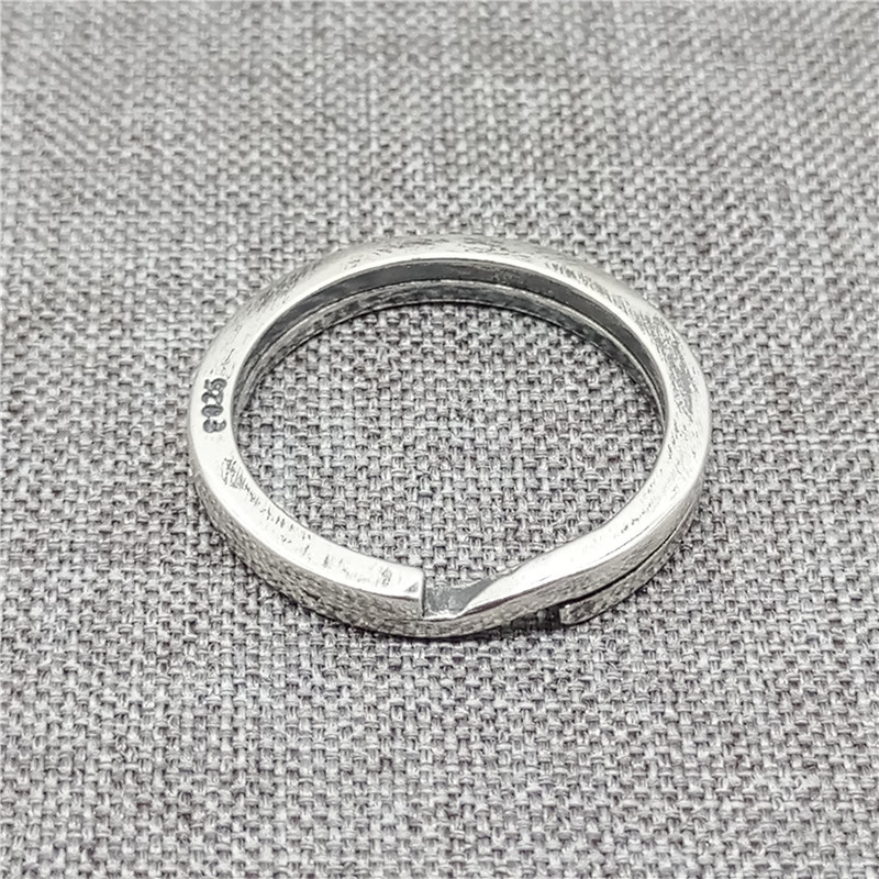 925 Sterling Silver Split Key Ring Clasp for Keychain Diameter 20mm