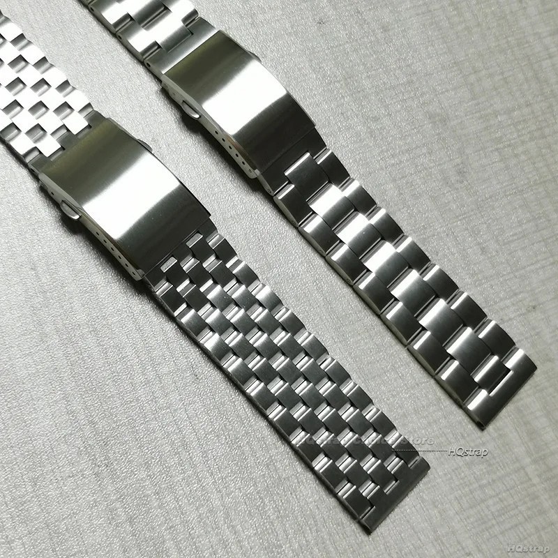 18mm 20mm 22mm Watch Clasp 316L Stainless Steel Double Push Safety Buckle