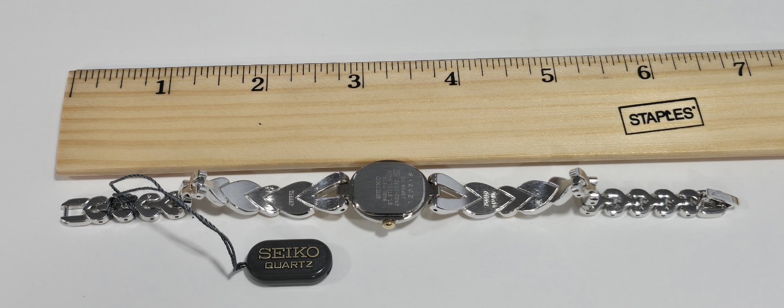 Seiko Women’s Quartz Two-Tone Heart Link Bracelet Watch, Silver Dial