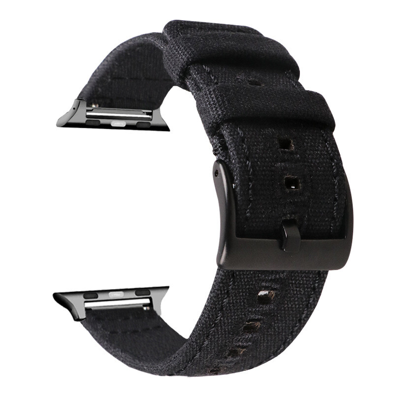 High quality cotton canvas sports watch strap for apple iwatch1234567 38 40 42mm