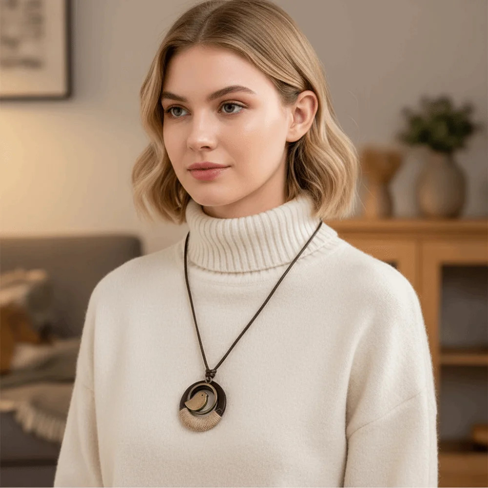 Vintage Boho Sweater Chain Ethnic Long Clothing Pendant Pendant Daily Wear