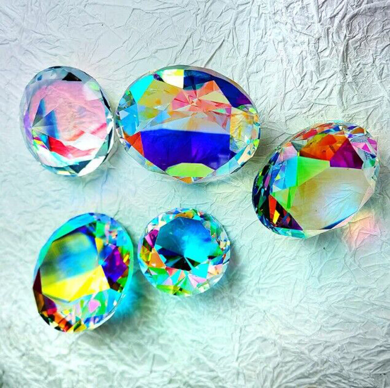 Transparent AB color Crystal Diamond Artificial Glass Pointed Bottom Size Gemsto
