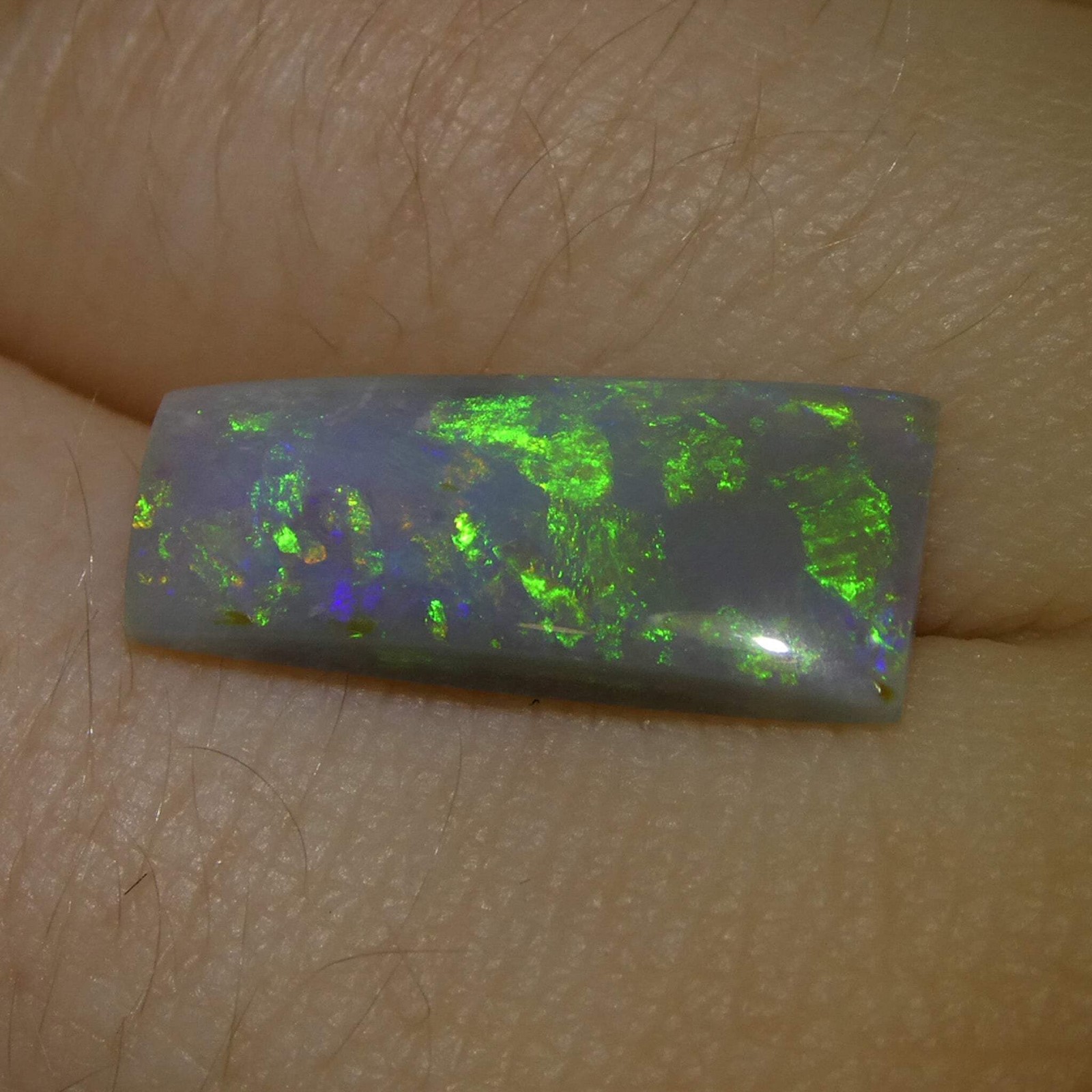 2.73ct Rectangular Freeform Cabochon Gray Opal from Australia