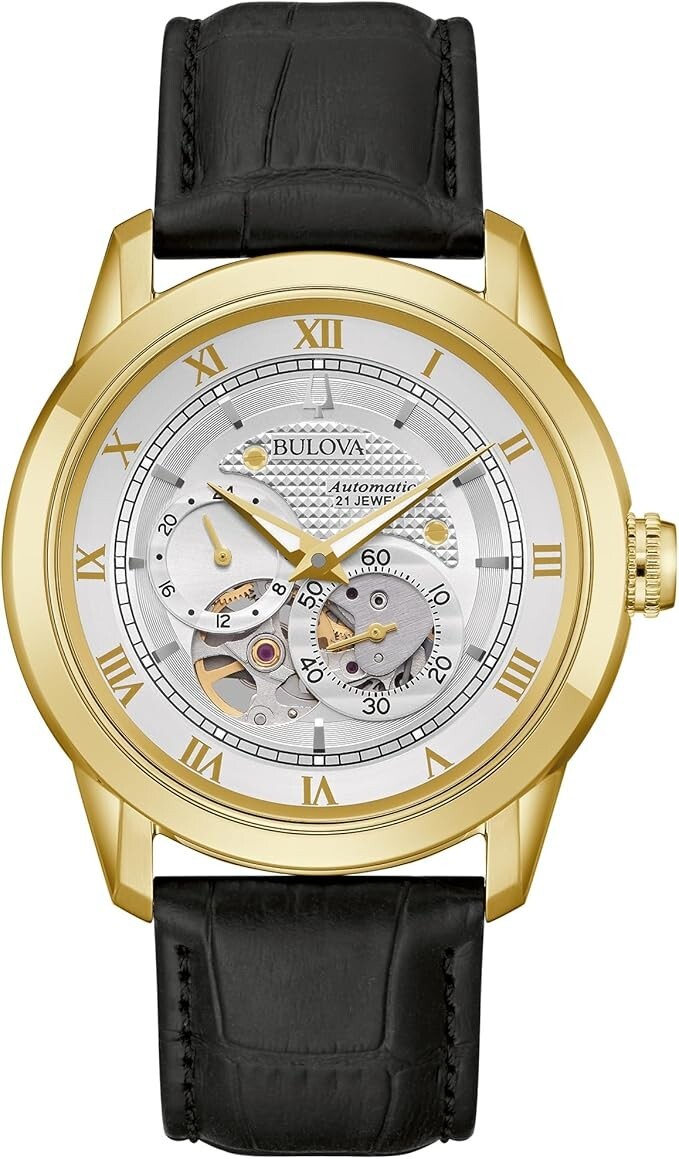 Bulova 97A187 Sutton Automatic Open Aperture Exhibition Caseback Men’s Watch