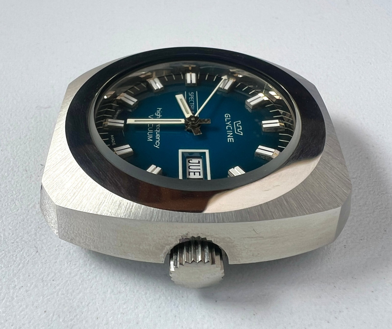 Glycine High Frecuency Automatic Watch Vintage Men Spectrum Repair The Crown