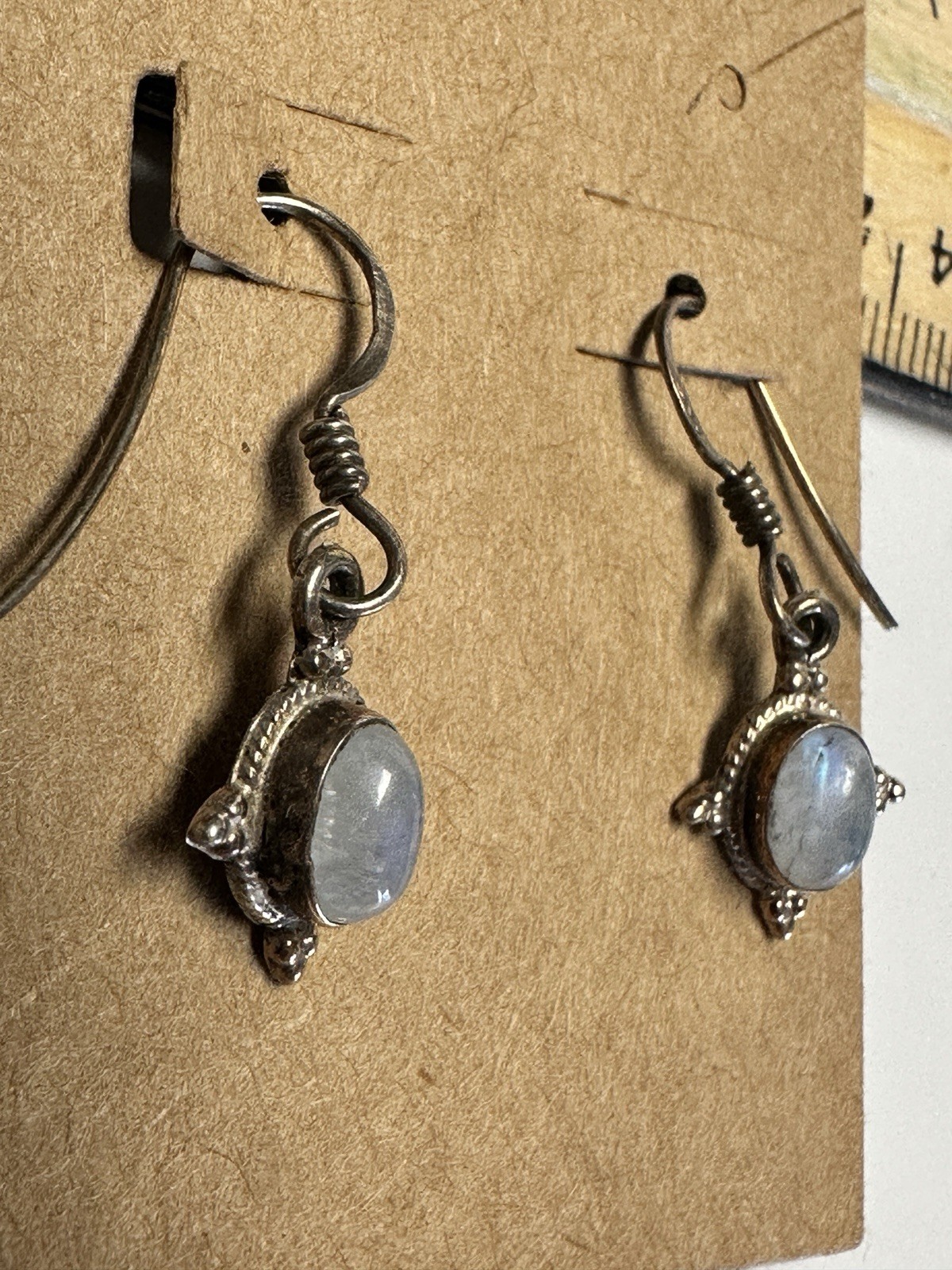 Moonstone Dangle 925 Sterling Silver Earrings