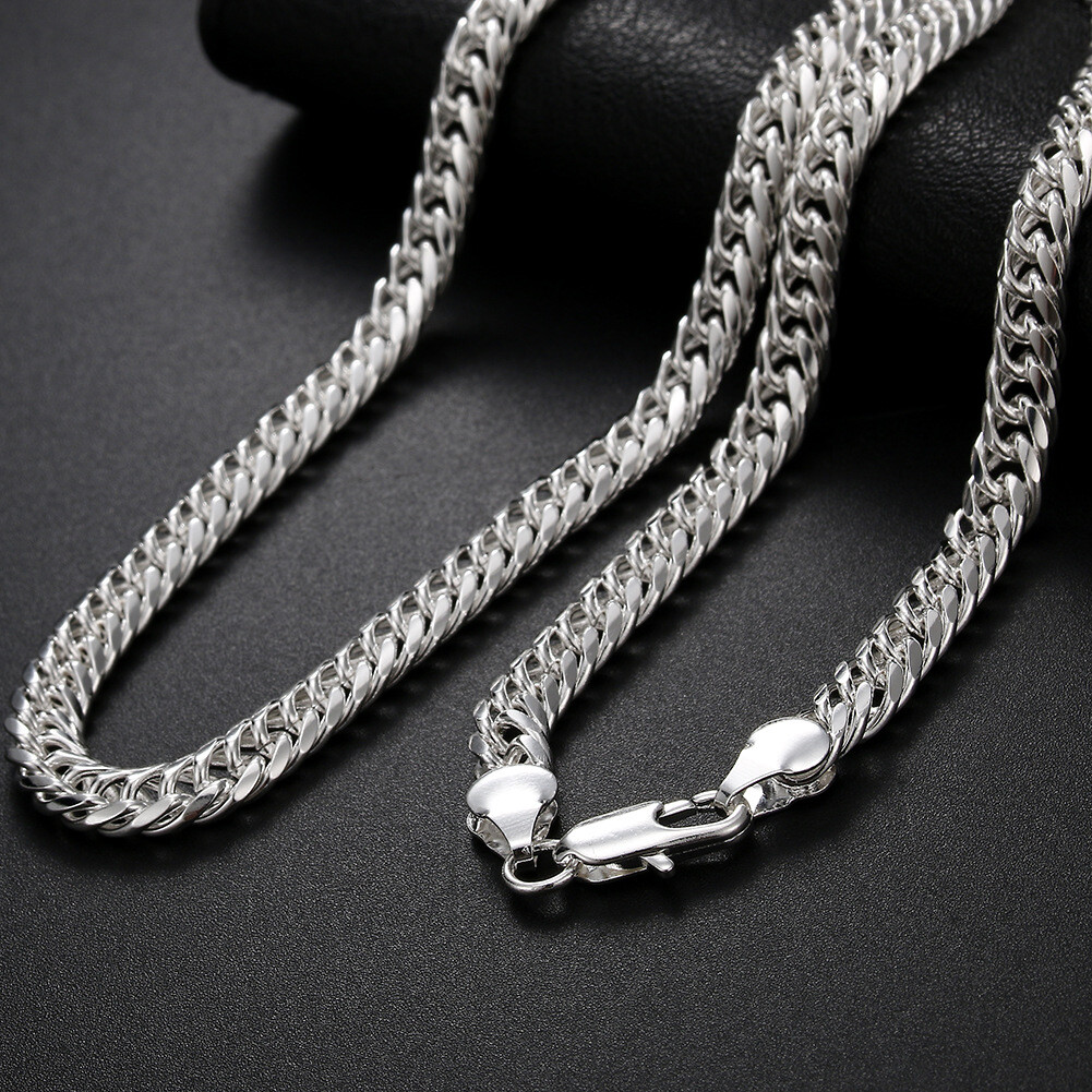 20″ – 24″ Mens 925 Sterling Silver 10mm Miami Cuban Link Chain Necklace #N237