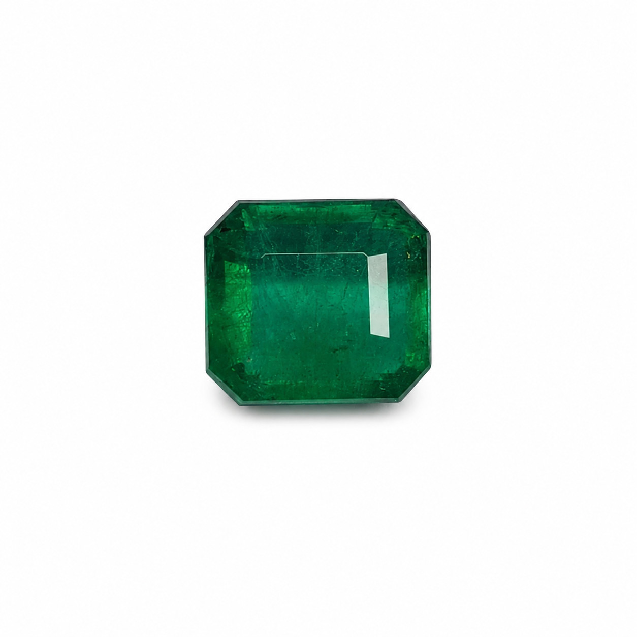 2.53 crt Natural Zambian Emerald Octagon certified Loose Gemston
